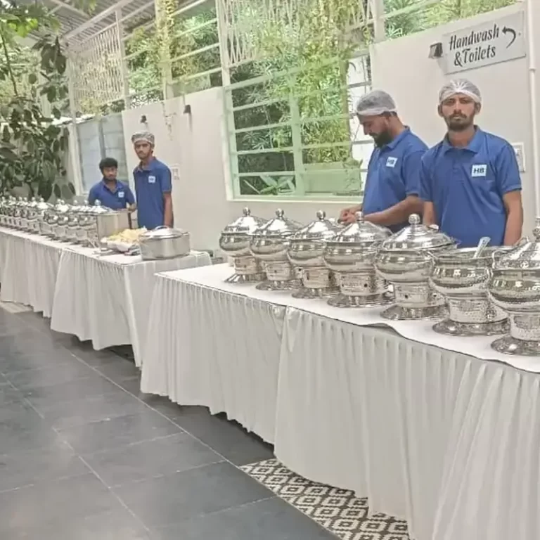 Buffet setup for events by catering services in Bangalore