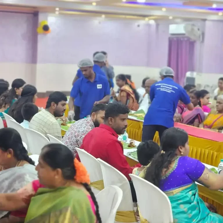Traditional vegetarian lunch served by catering services in Bangalore
